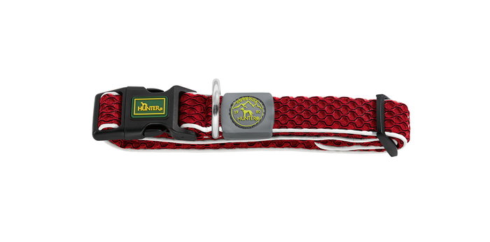 Hunter Collar Hilo Vario Basic S Rojo 30-43 cm