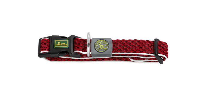 Hunter Collar Hilo Vario Basic M Cuello 33-50 cm Rojo Transpirable y Reflectante Hunter Collar Hilo Vario Basic M Cuello 33-50 cm Rojo Transpirable y Reflectante