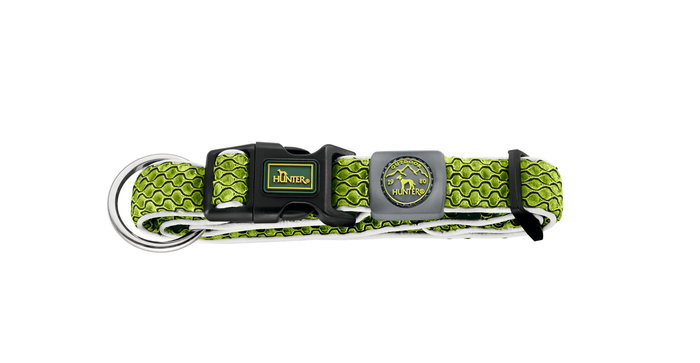 Hunter Collar Hilo Vario Plus XL para Perros Cuello 45-70 cm Lima Transpirable y Refrescante Hunter Collar Hilo Vario Plus XL para Perros Cuello 45-70 cm Lima Transpirable y Refrescante