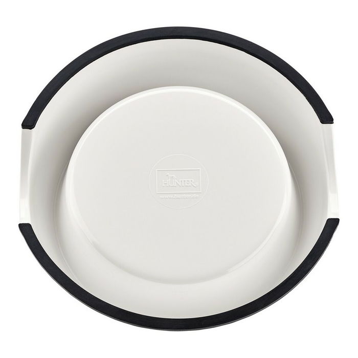 Comedero para Perro Hunter Melamina Acero Inoxidable Blanco 350 ml (18,5 x 18,5 x 9,5 cm)