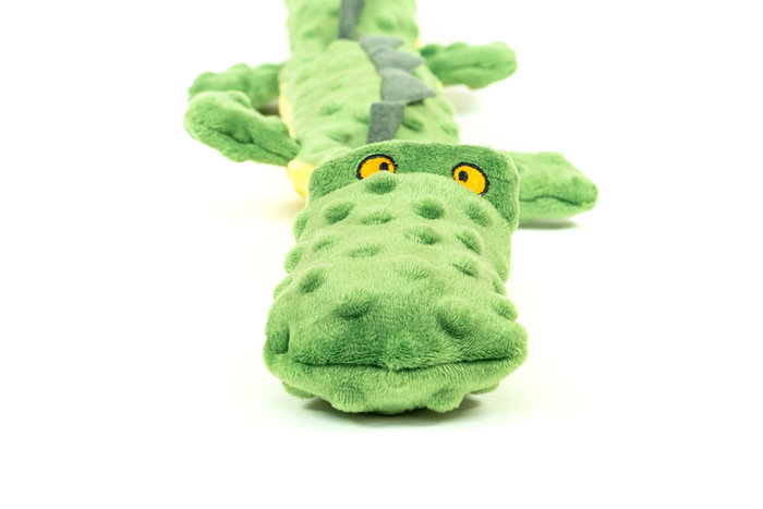 Gloria Peluche Cocodrilo Alargado con Squeaker para Perros