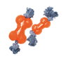 Gloria Hueso Tpr Con Cuerda Naranja 9 cm S (Set de 48)