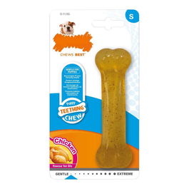 Nylabone Hueso para Cachorros Sabor Pollo Suave para Dentición Talla Pequeña