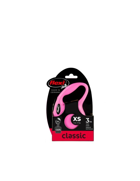 Flexi Cinta Rosa 3M XS 12 kg Correa para Perro