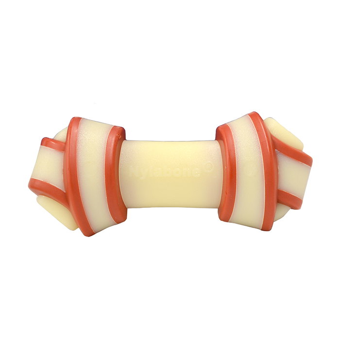 Nylabone Rawhide Knot Bone Sabor Ternera M (Set de 24)