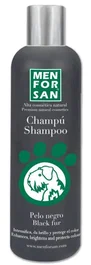 Men For San Champú Perro Pelo Negro 300 ml - Para Pelajes Negros, Grises y Oscuros, Revitaliza e Hidrata con Colágeno, Olor Frutal