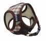 Gloria Petral de cuadros Marrón Talla L Cuello 33-44 cm con velcro, cierre rápido, malla transpirable y acolchado