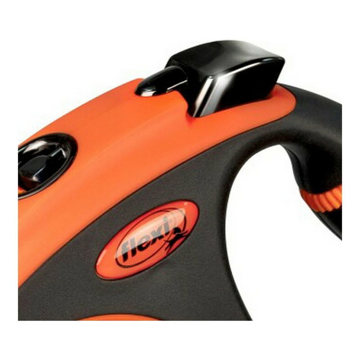 Flexi Xtreme Correa extensible con cinta de 5m, naranja, talla M