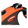 Flexi Xtreme Correa extensible con cinta de 5m, naranja, talla M