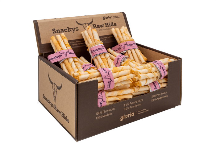 Snackys Palitos Masticables Rawhide para Perro Sabor Mango 24 Unidades 12 cm