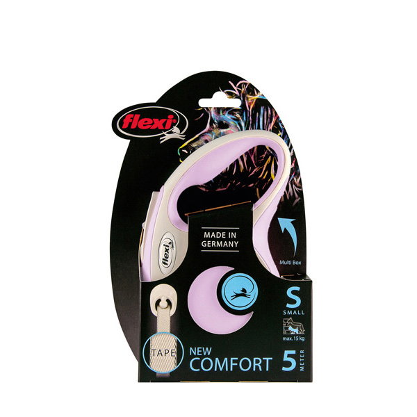 Flexi New Comfort Rosa con Cinta de 5m Talla S Flexi New Comfort Rosa con Cinta de 5m Talla S