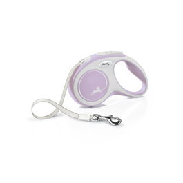 Flexi Comfort Correa Arnes Cinta Rosa para Perro 5 Metros 15 kg, Sistema LED, Multi Box, Doble Color
