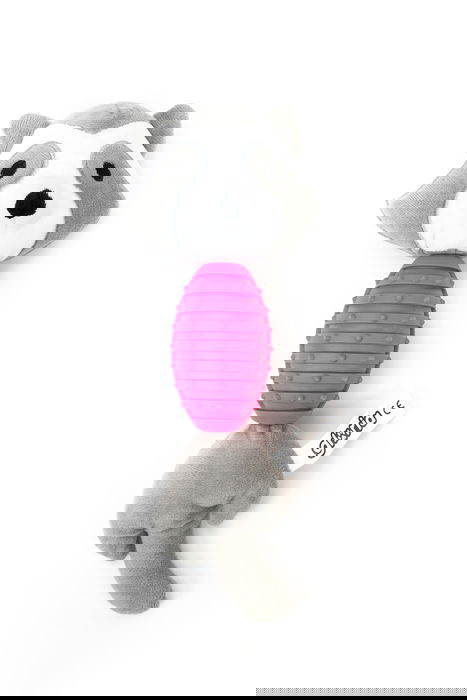 Gloria Zar Bell Juguete Peluche Interactivo para Perro con Doble Diversión: Squeaker y Barriga de Goma Resistente - Ideal para Morder y Jugar