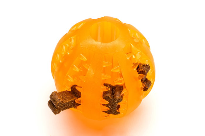 Gloria Pelota Dental TPR 6 cm para Perros, Juguete Resistente con Hendiduras para Limpieza Dental y Entretenimiento