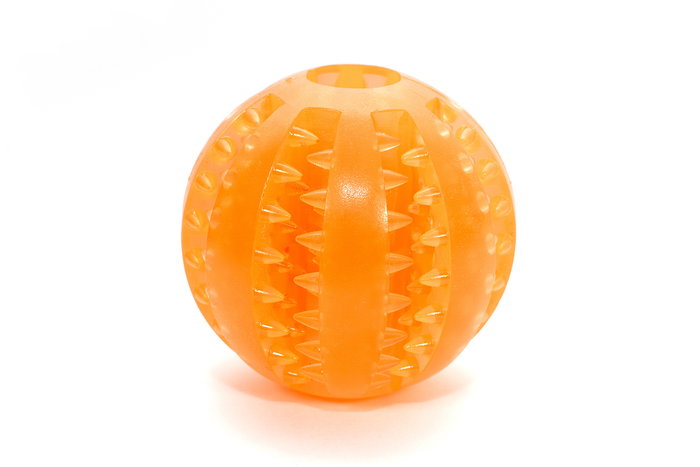 Gloria Pelota Dental TPR 6 cm para Perros, Juguete Resistente con Hendiduras para Limpieza Dental y Entretenimiento