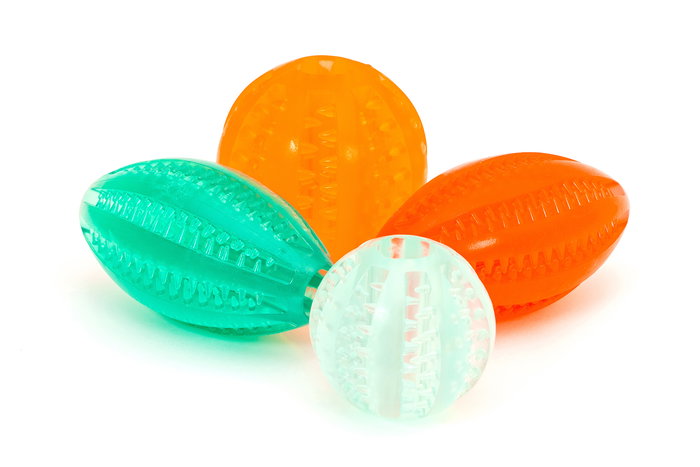 Gloria Pelota Dental TPR 6 cm para Perros, Juguete Resistente con Hendiduras para Limpieza Dental y Entretenimiento