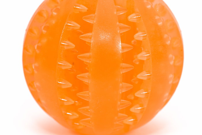 Gloria Pelota Dental TPR 6 cm para Perros, Juguete Resistente con Hendiduras para Limpieza Dental y Entretenimiento