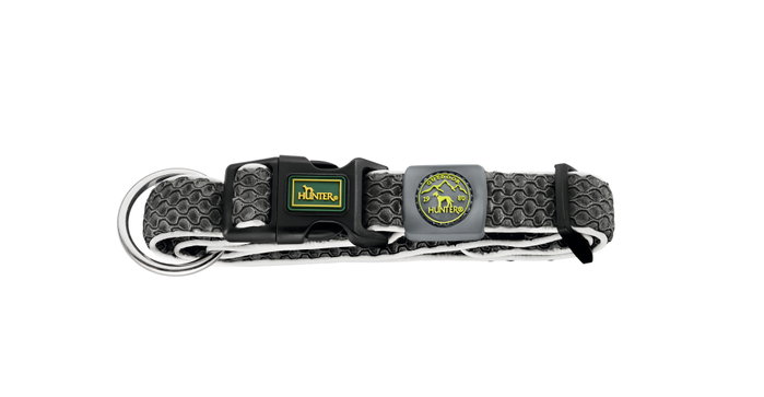 Hunter Collar Hilo Vario Plus XL Cuello 45-70 cm Antracita Transpirable Ligero Efecto Refrescante