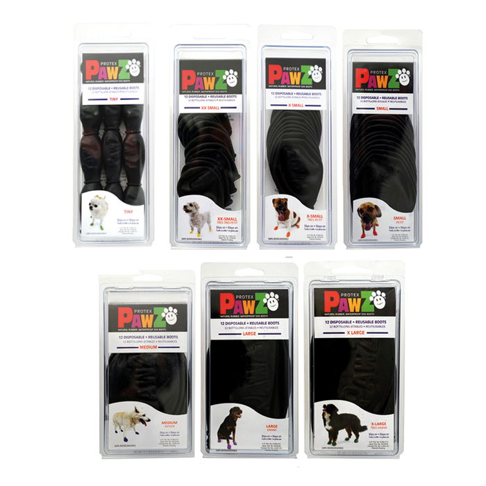 Pawz Botas Para Perro Negro Tiny Talla Tiny 12 Botas