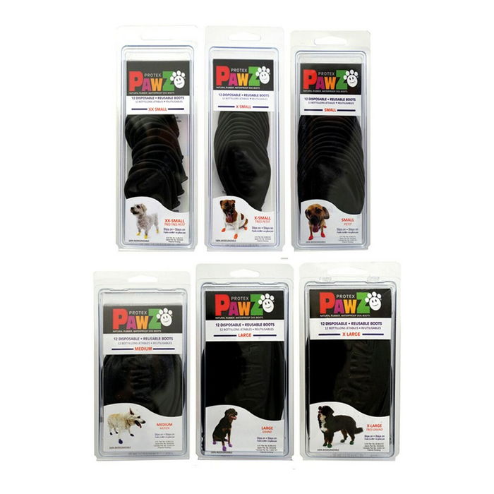 Pawz Botas Para Perro Negro Tiny Talla Tiny 12 Botas