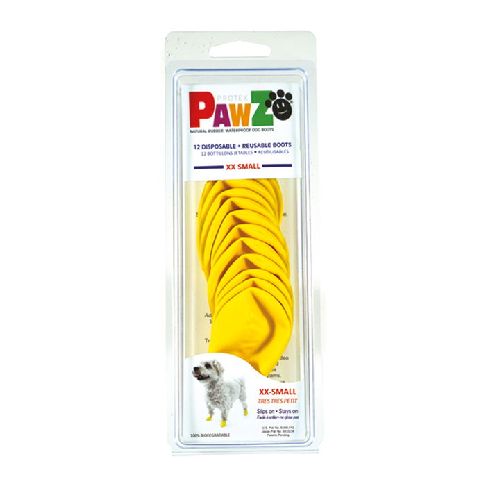 Pawz Botas Para Perro Amarillo XXS 12 Botas
