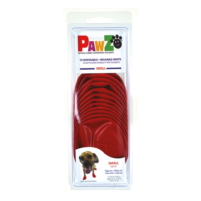 Pawz Botas Para Perro Rojo Talla S Paquete de 12 Botas