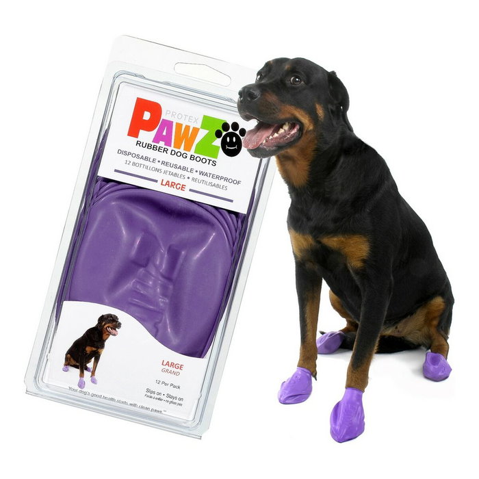 Pawz Botas Para Perro Morado Talla L Pack 12