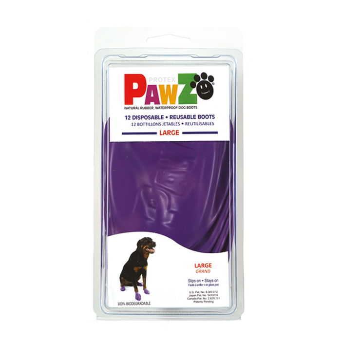 Pawz Botas Para Perro Morado Talla L Pack 12