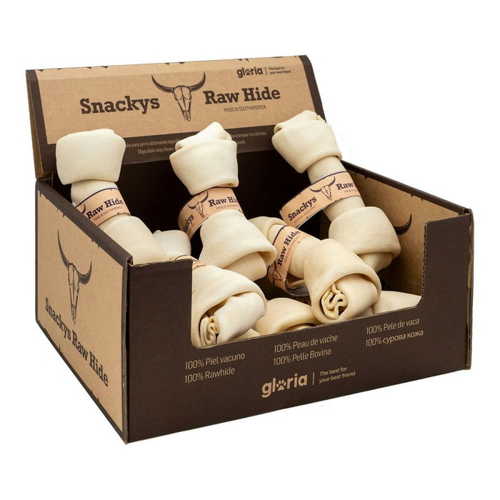 Snack para Perros Gloria Snackys Rawhide Ternera Nudo 15-17 cm 10 Unidades Snack para Perros Gloria Snackys Rawhide Ternera Nudo 15-17 cm 10 Unidades
