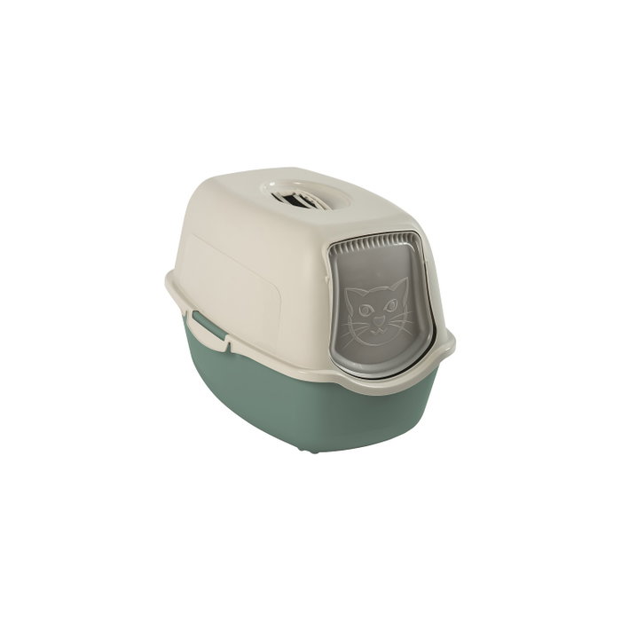 Rotho caja de arena con cubierta verde y blanco