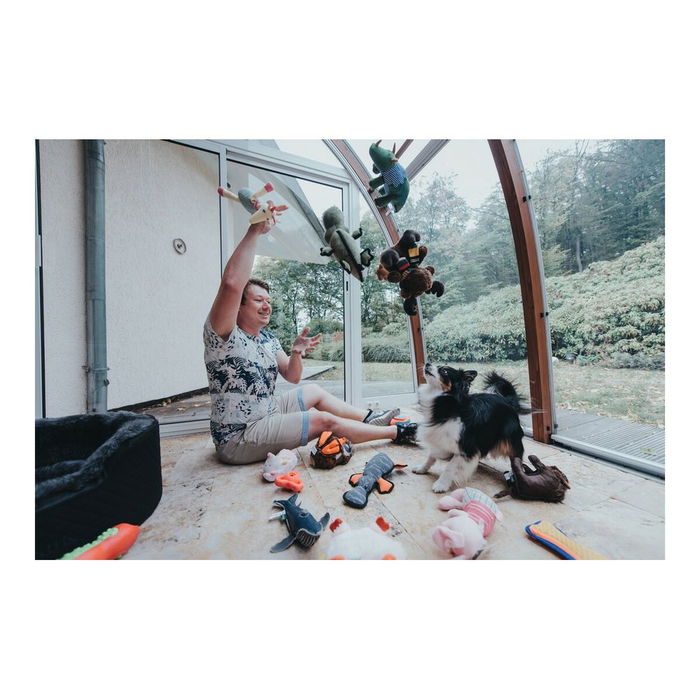 Peluche para perros Hunter Togh Toys Marrón Poliéster Mono 25 cm