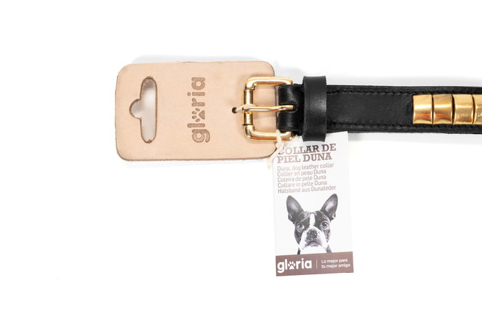 Gloria Collar Duna 35 X 2 cm piel acolchada color negro confort adaptable India