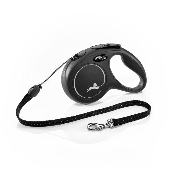 Flexi Classic M Cordon Negro 5m