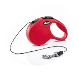 Flexi Classic Correa Extensible para Gatos, 3m, Rojo