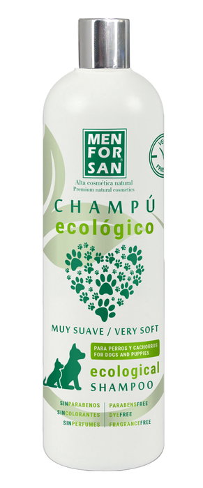 Men For San Champú Ecológico Concentrado 1 L para Perros con Piel Sensible, pH Neutro, Sin Parabenos, Siliconas ni Perfumes Men For San Champú Ecológico Concentrado 1 L para Perros con Piel Sensible, pH Neutro, Sin Parabenos, Siliconas ni Perfumes