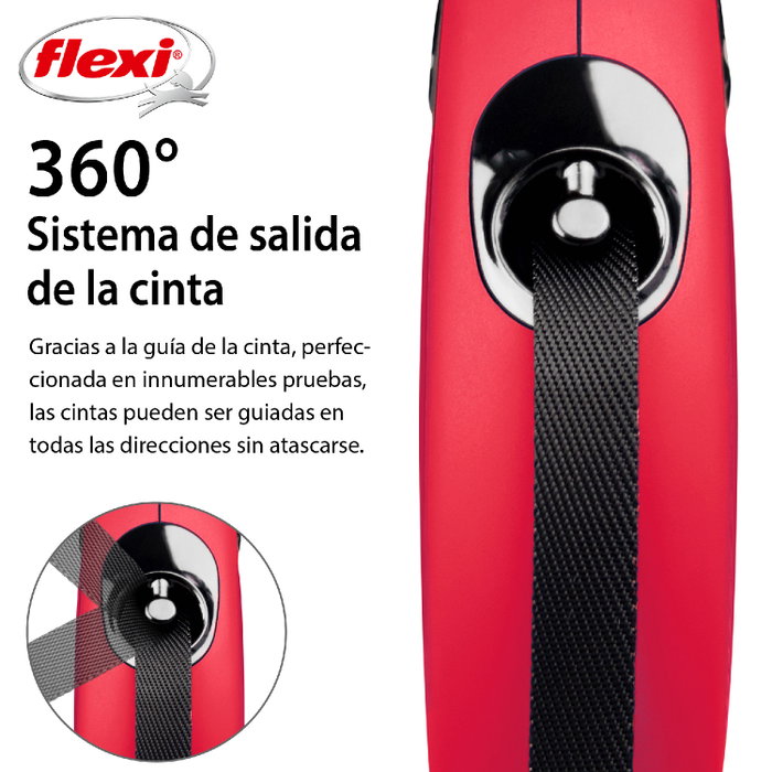 Flexi Classic M Cinta Rojo 5m hasta 25kg