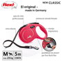 Flexi Classic M Cinta Rojo 5m hasta 25kg