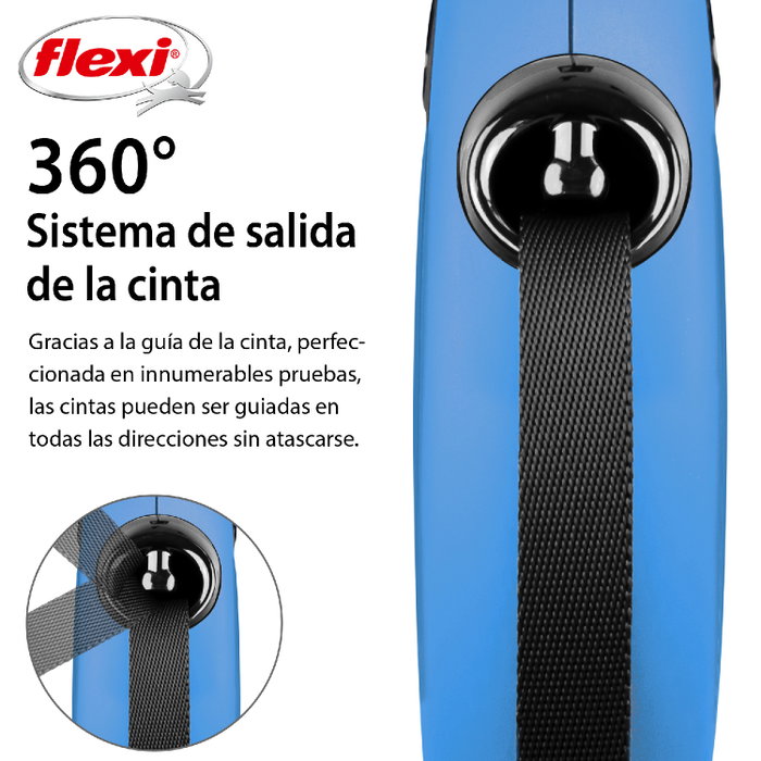 Flexi Classic Correa Extensible de Cinta 5m Azul Talla L hasta 50kg Flexi Classic Correa Extensible de Cinta 5m Azul Talla L hasta 50kg