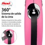 Flexi Classic Correa Extensible de Cinta 5m Rosa Talla M hasta 25kg