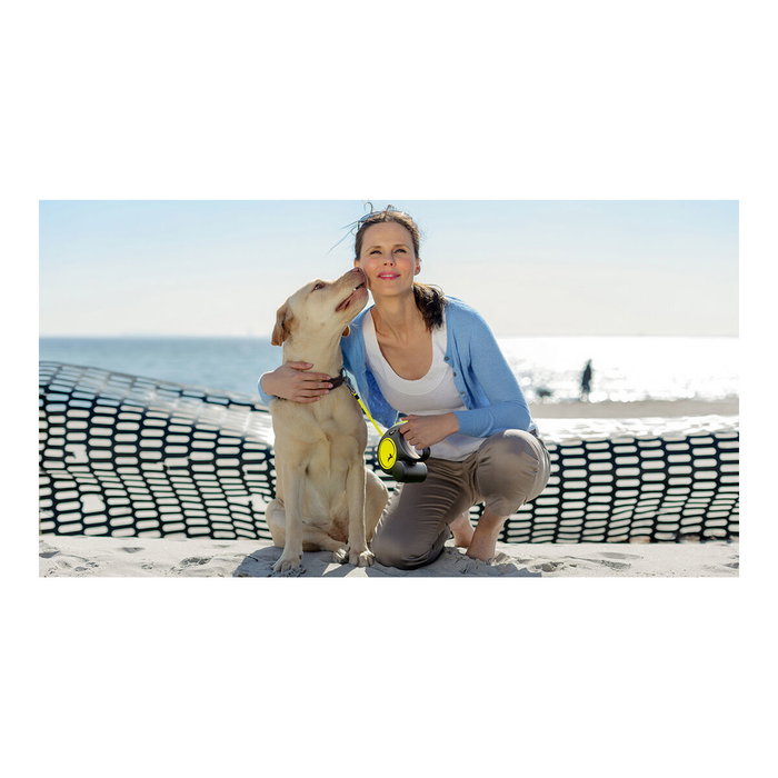 Flexi New Neon Amarillo con Cinta de 5m Talla S hasta 15kg Flexi New Neon Amarillo con Cinta de 5m Talla S hasta 15kg