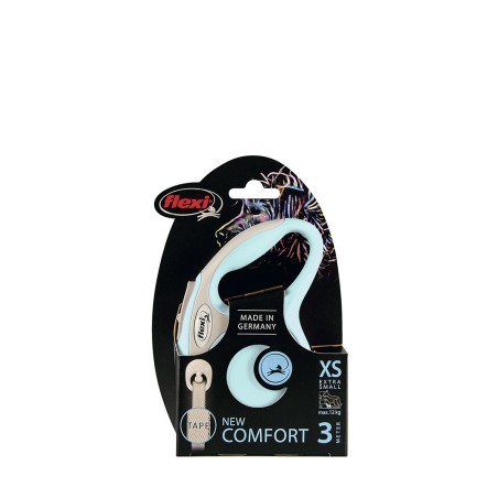 Flexi Correa Flexi-Comfort Cinta Azul Claro Talla XS Carga Máxima 12 kg