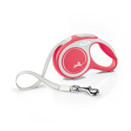 Flexi New Comfort Correa Extensible de Cinta 3m, Rojo, XS hasta 12kg