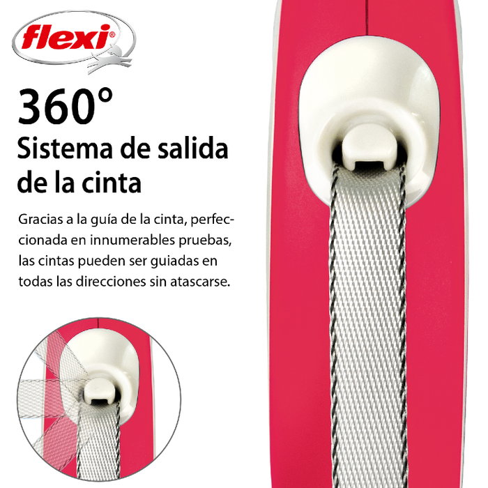Flexi New Comfort Correa Extensible de Cinta 3m, Rojo, XS hasta 12kg Flexi New Comfort Correa Extensible de Cinta 3m, Rojo, XS hasta 12kg
