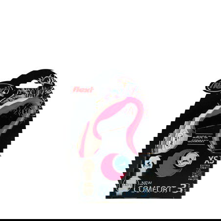 Flexi Correa New Comfort XS Cinta 3M Rojo para Perros Pequeños