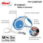 Flexi New Comfort Correa Extensible de Cinta, 5m, Azul, Talla M