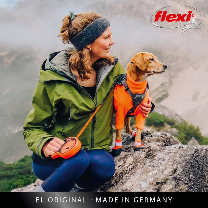Flexi Xtreme Correa Extensible Naranja Talla S con Cinta de 5m Flexi Xtreme Correa Extensible Naranja Talla S con Cinta de 5m