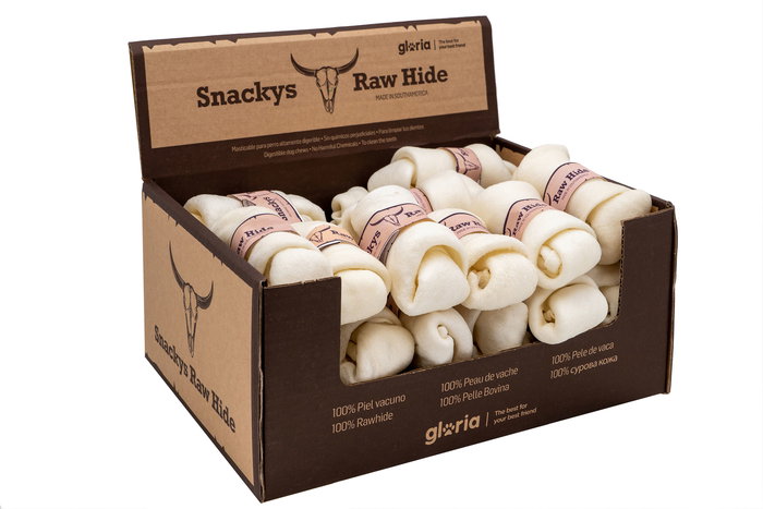 Snackys Nudos Masticables para Perro Rawhide Piel de Vacuno 10-12 cm 30 Unidades Snackys Nudos Masticables para Perro Rawhide Piel de Vacuno 10-12 cm 30 Unidades
