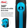 Flexi Correa de Cinta Neon Azul 5m para Perros hasta 25kg