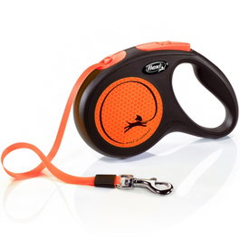 Flexi New Neon Naranja con Cinta de 5m Talla M