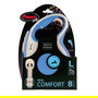 Flexi Comfort Cinta para Perro, Correa de Dos Colores Azul 8 M L, Sistema de Iluminación LED, Multi Box, Hasta 60 kg, Mayor Control